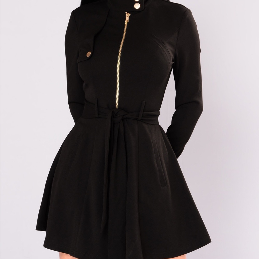 Black mini dress